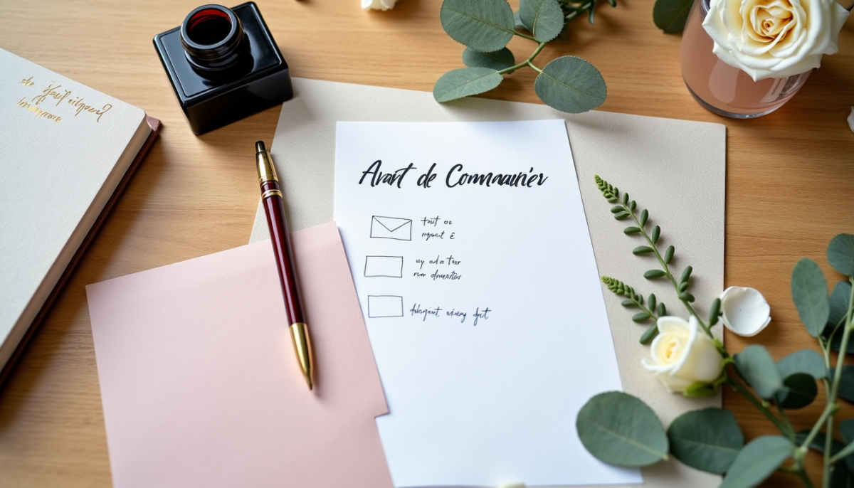 Avant de commander : liste, textes et visuels à préparer pour vos faire-part